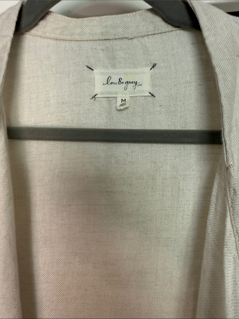 Lou & Grey Linen Open-Front Cream Jacket - Picture 2 of 5
